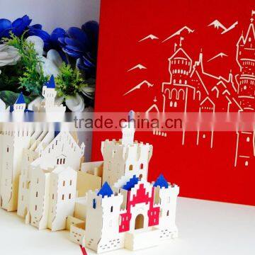 new design beautiful 3d handmade creative building custom pop up greeting card
