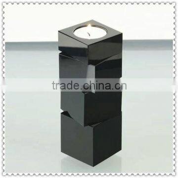 Now Design Black Crystal Candle Stick for Table Decoration