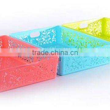 Colorful Plastic Hollowed-out Storage Basket photo-3