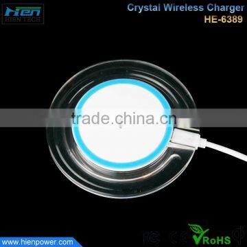 2015 New Design Acrylic Wireless Charger Accept Customize LOGO Wireless Charger for Samsung Galaxy Note 3