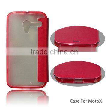 Best selling dustproof wallet leather case for motorola moto x mobile phone