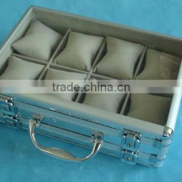 Bronze watch case,watch case gift with flannelette inner,aluminum kids watch box