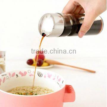 4pcs/set Spice and Oil Glass Bottle Set With Metal Stand photo-4