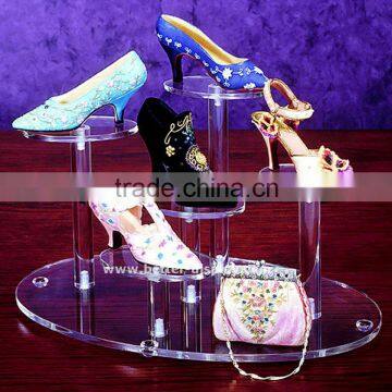 Wholesale Organic Glass Acrylic Shoe Display Stand photo-2