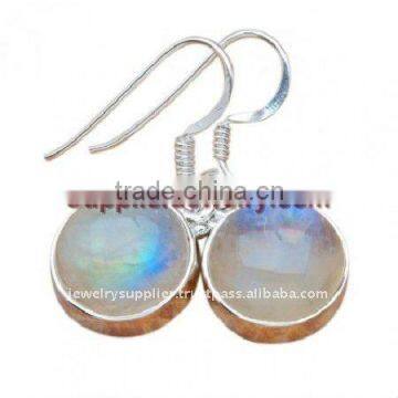 Online B2B!! rainbow moon stone Gemstones Earrings Fine Jewelry Designers Unusual Sterling Silver Jewellery