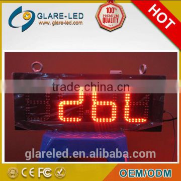 16'' outdoor led time and temp display IP65 digital countdown wall clock 7 segment display