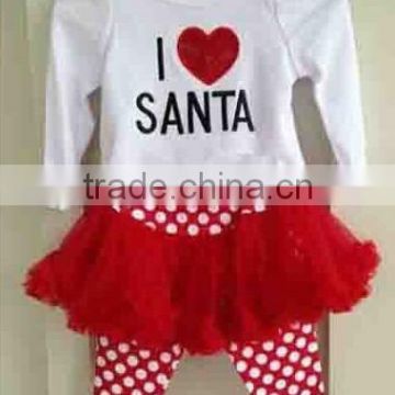 new arrival hot selling christmas boutique clothing little girl christmas sets