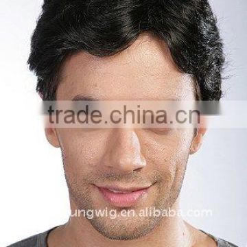 Wholesale factory mens hair wigs, synthetic toupee , hair replacement