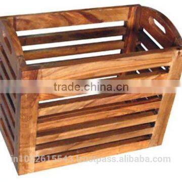 Sheesham Wood Magazine Storage Rack