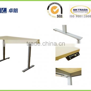 Sit-stand office electric desk with two legs