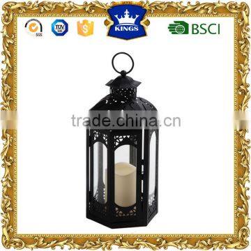 LED metal and glass lanterns