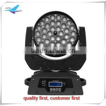 club music system 36x18w 6 in 1 zoom led moving head wash