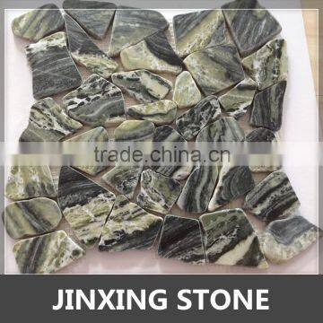 natural stone mosiac green striped stone