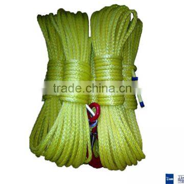 8mm x 30m UHMWPE synthetic winch rope with hook thimble sleeve packed as full set