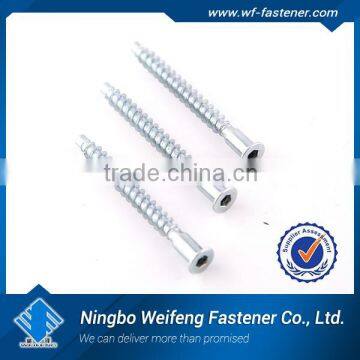 Made in india high quality and cheap price white galvanized confirmat screw 7*50