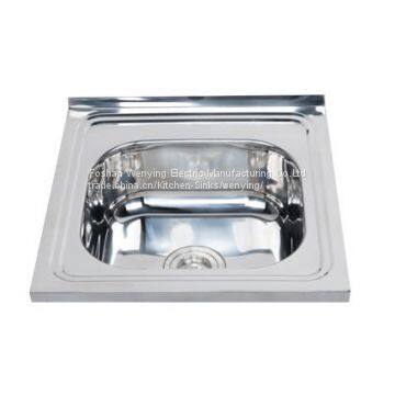 Cheap price single square stainless steel sink WY-5050