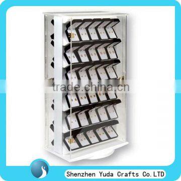 Double sided display acrylic jewelry cabinet with rotating base