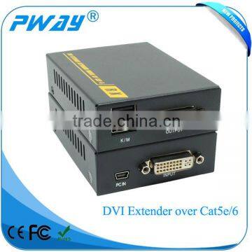 Hot sale 60M DVI Extender KVM over Cat5e/6 with USB keyboard and mouse up to 1200P@60Hz