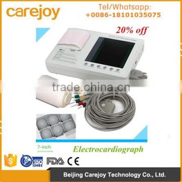 Cheap price Digital 3 channel ECG Machine Electrocardiograph 7 inch display EKG 903A3 OEM brand