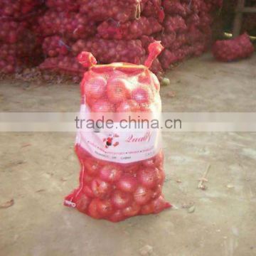 fresh vegetables onion mesh bag packing 4-7cm