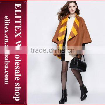 2015 HOT Fashion Yellow Sexy Woman Cashmere Overcoat Winter Dress photo-5