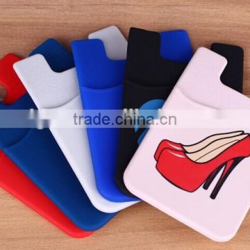 Mobile phone silicone wallet card case