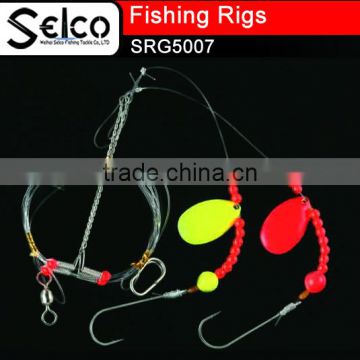 Chinese cheap carp fishing rigs sabiki rig spinner spade soft lure