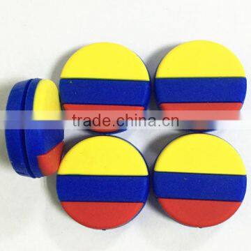 round Colombia flag tennis string vibration dampener