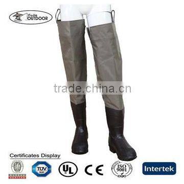 PVC Hip Wader With Cleated Sole