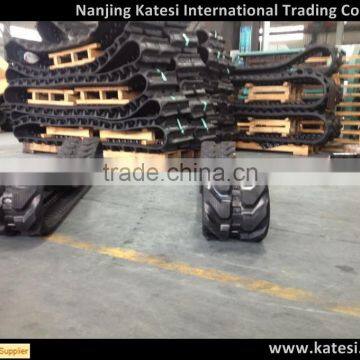 Excavator crawler machine undercarriage rubber track / combine harvester rubber track