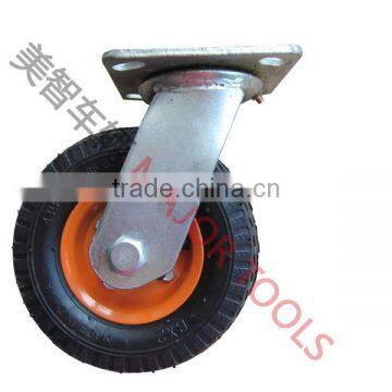 6 inch 6X2 small caster pneumatic rubber wheel