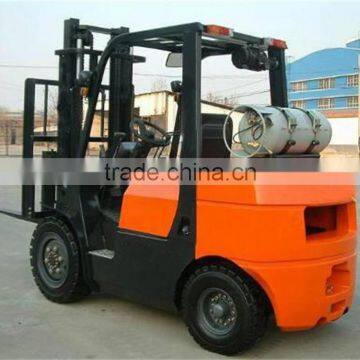 3 Stage 4500mm Height Mast LPG and Gasoline Forklift With Nissan K25 Engine,Sideshifter