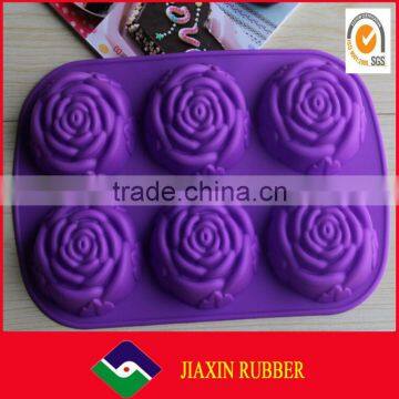 Silicone Heart Shaped Flower Shape Cake Mold photo-5