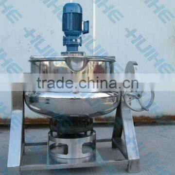 fire heating jacketed kettle with mixer