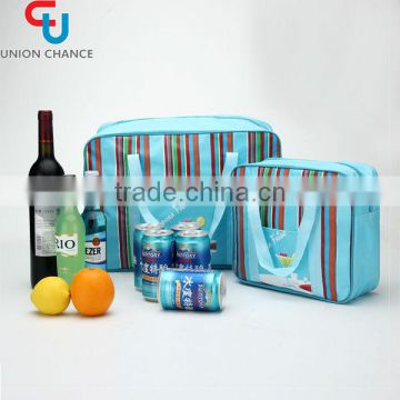 Stripe Cooler Bag Set, Picnic Bag Set, Travel Bag Set