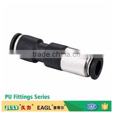JULY black plastic straight equal stop valve pneumatic quick connector pipe fittings