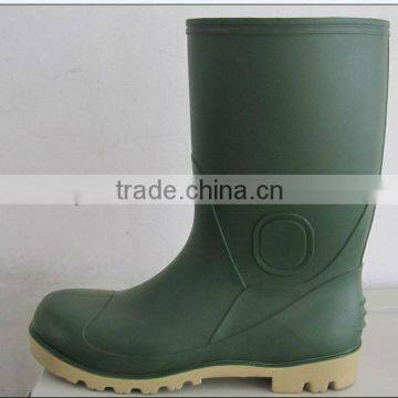 Ordinary Dark Green PVC Working Rain Boots photo-4