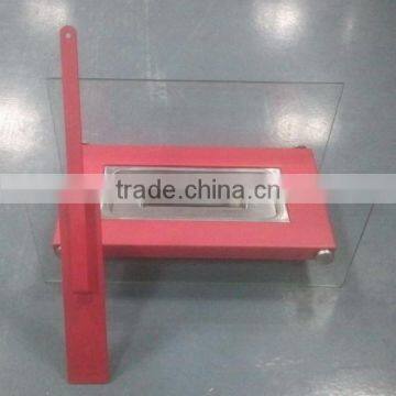 free standing fireplace , portable metal and crushed glass fireplace