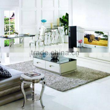 Glossy White Lacquer tv Stand-E354 photo-3
