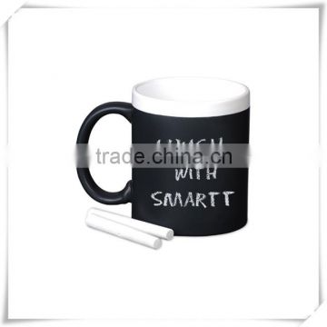 11oz Rond Chalk Ceramic Mug With Black Matt Black Coated