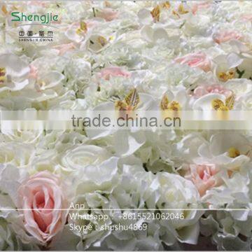 SAST-70026 High Quality Orchid Hydrangea Artificial Flower Wall for Wedding photo-2