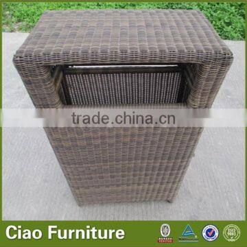 Rattan rubbish chute outdoor rubbish bin
