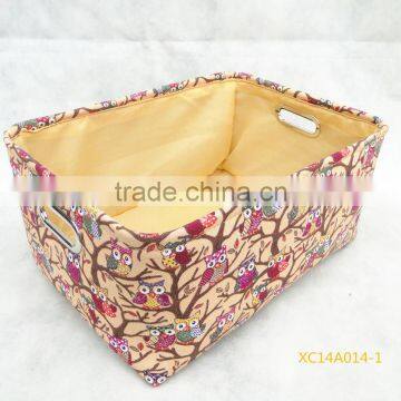 fashion cloth storage basket with colorful pattern and handle