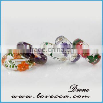 Clear Handmade Real Flower Botanical Jewellery Resin Bangle Bracelet photo-5