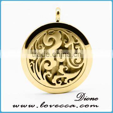 Hot Selling Fashion Stainless Steel Aromatherapy Diffuser Pendant Perfume Locket Necklace With Cotton Pad photo-4