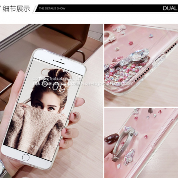 Silicone Cell Phone Case Diamond Mobile Phone Cases for IPhone7/7Plus/6/6s/6plus/6splus Tpu Soft Case With Ring Holder photo-2