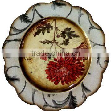 Beautiful China Flower Plastic Plate