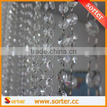 DIY Octagon Crystal Beads for Wedding Stage Decoration photo-2