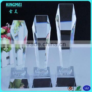 New Design Wholesale Clear Crystal Trophy, Crystal Glass gift glass trophy blanks