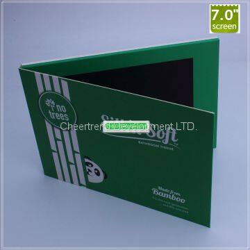 The most popular brochure format landscape 7″ Screen A5 Soft Cover LCD Video Brochure